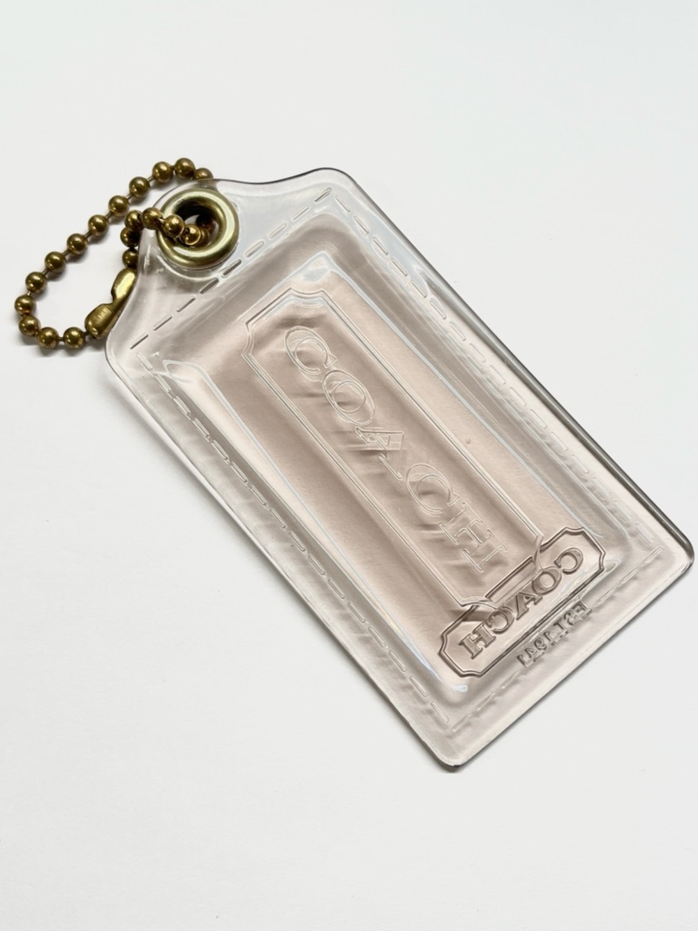 Coach Poppy Light Smoke Hang Tag 3 1/2 inches wide EUC